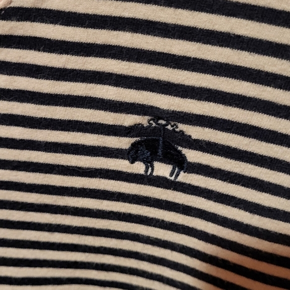 Brooks Brothes Striped V-Neck Pink & Blue Short Sleeve Women's Shirt Size XL - Picture 5 of 5